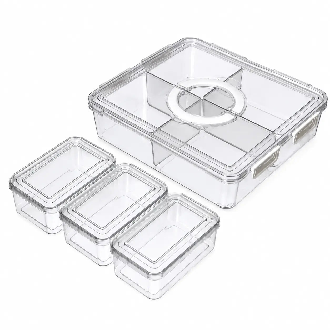 Multi Compartment Spice & Dry Food Storage Organizer Box