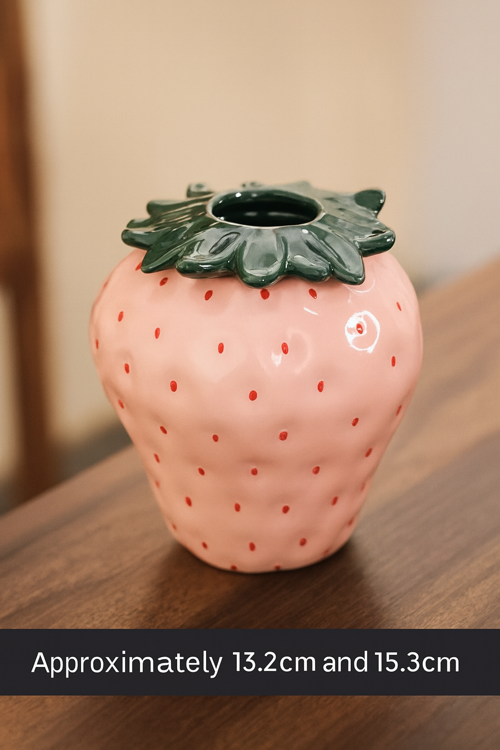 Strawberry Ceramic Vase Cute Small Flower Pot for Home Decor INS Style Aesthetic Living Room Decoration