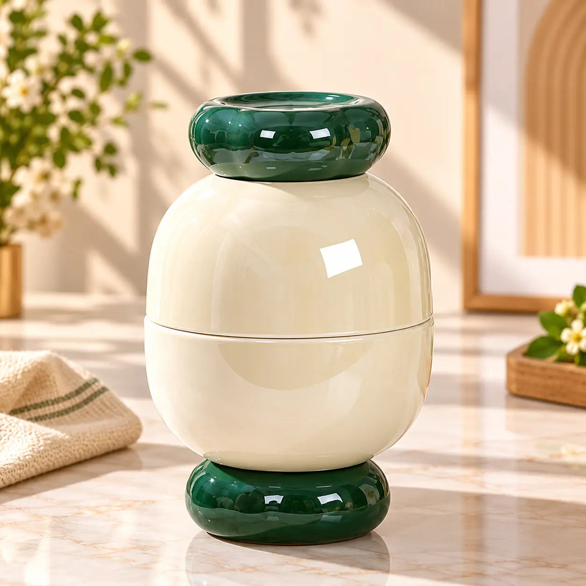 Modern 2 in 1 Ceramic Bowl Set