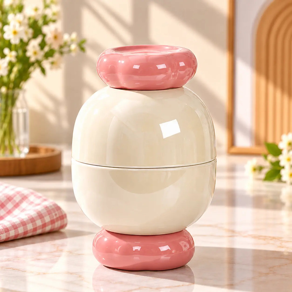 Modern 2 in 1 Ceramic Bowl Set