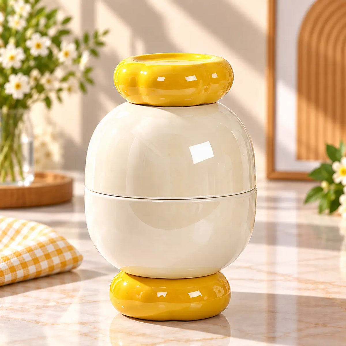 Modern 2 in 1 Ceramic Bowl Set