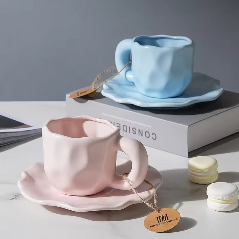 Ceramic Creative Concave Convex Coffee Cups