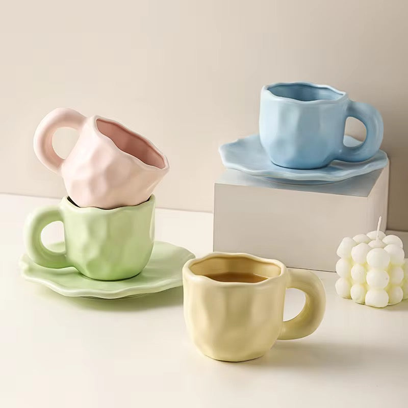 Ceramic Creative Concave Convex Coffee Cups