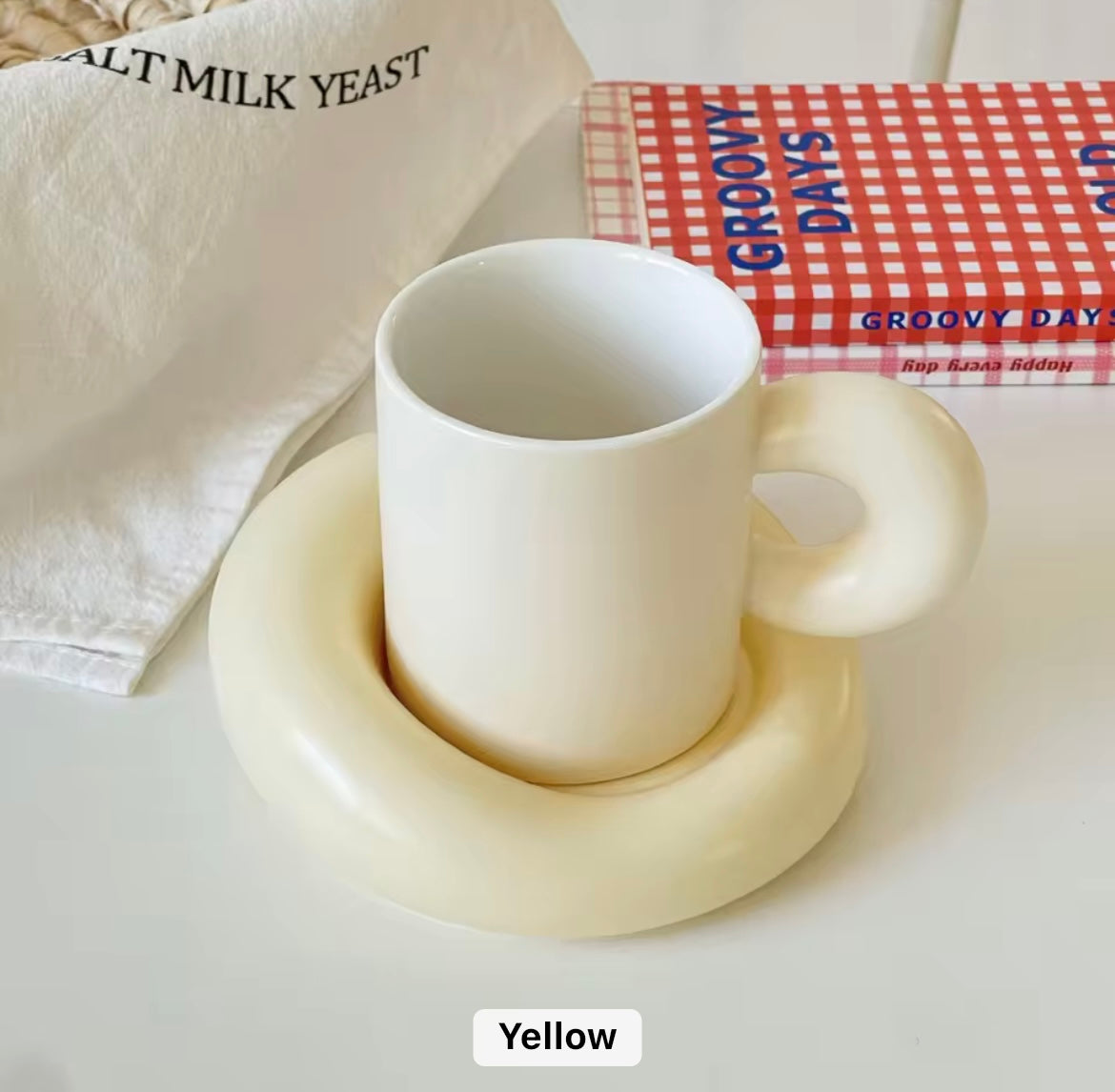 Matt Ceramic Coffee Mugs and Saucers Home Lovers Office Coffee Cups Creative Ceramic Drinking Utensils Living Room Decoration