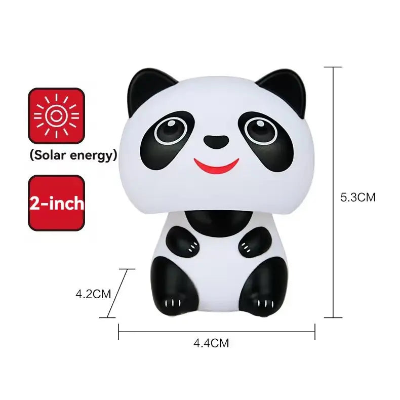 Solar Powered Cute Panda Bobblehead Dashboard Decoration