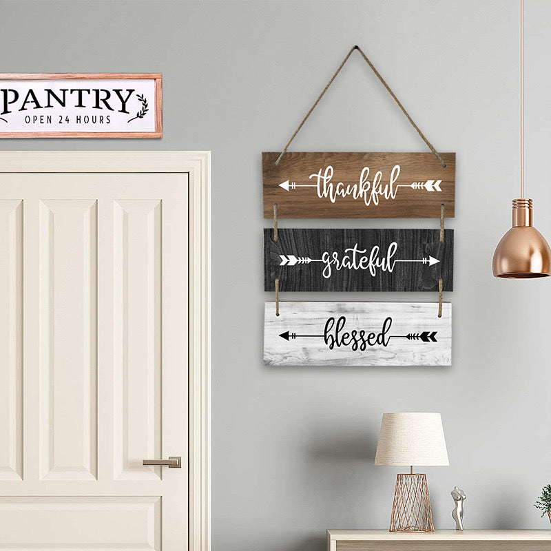 Thankful Wall Art Wooden Sign