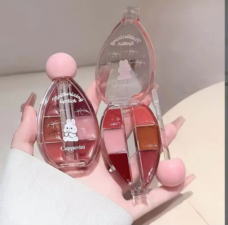 Cappuvini 6 Color Moisturizing Lip Jelly Palette