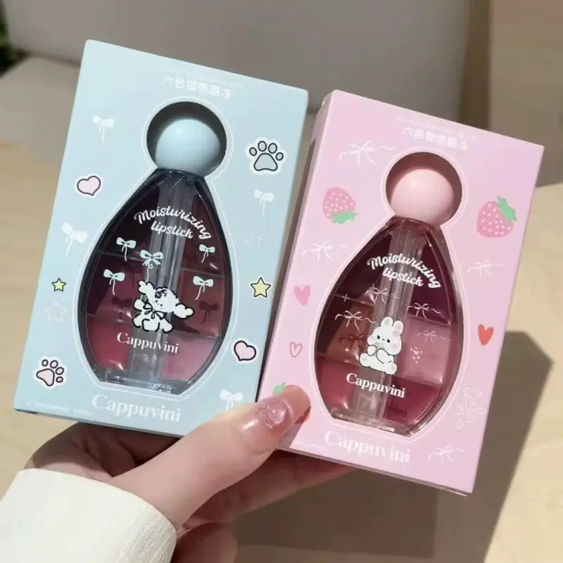 Cappuvini 6 Color Moisturizing Lip Jelly Palette