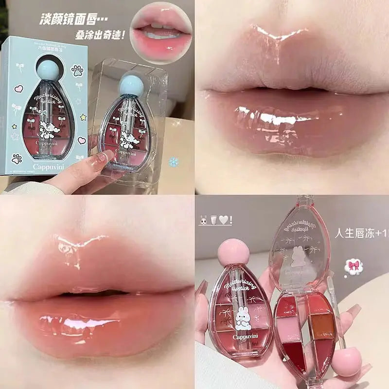 Cappuvini 6 Color Moisturizing Lip Jelly Palette