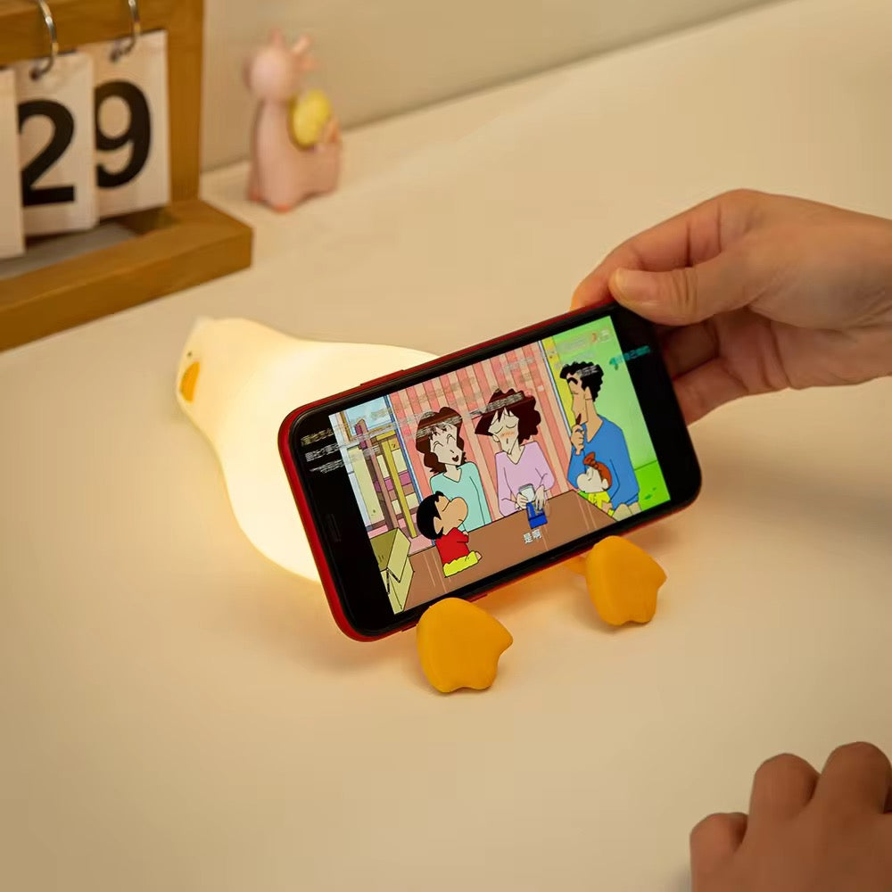 Silicone Duck Shape Touch Led Lamp & Mobile Holder