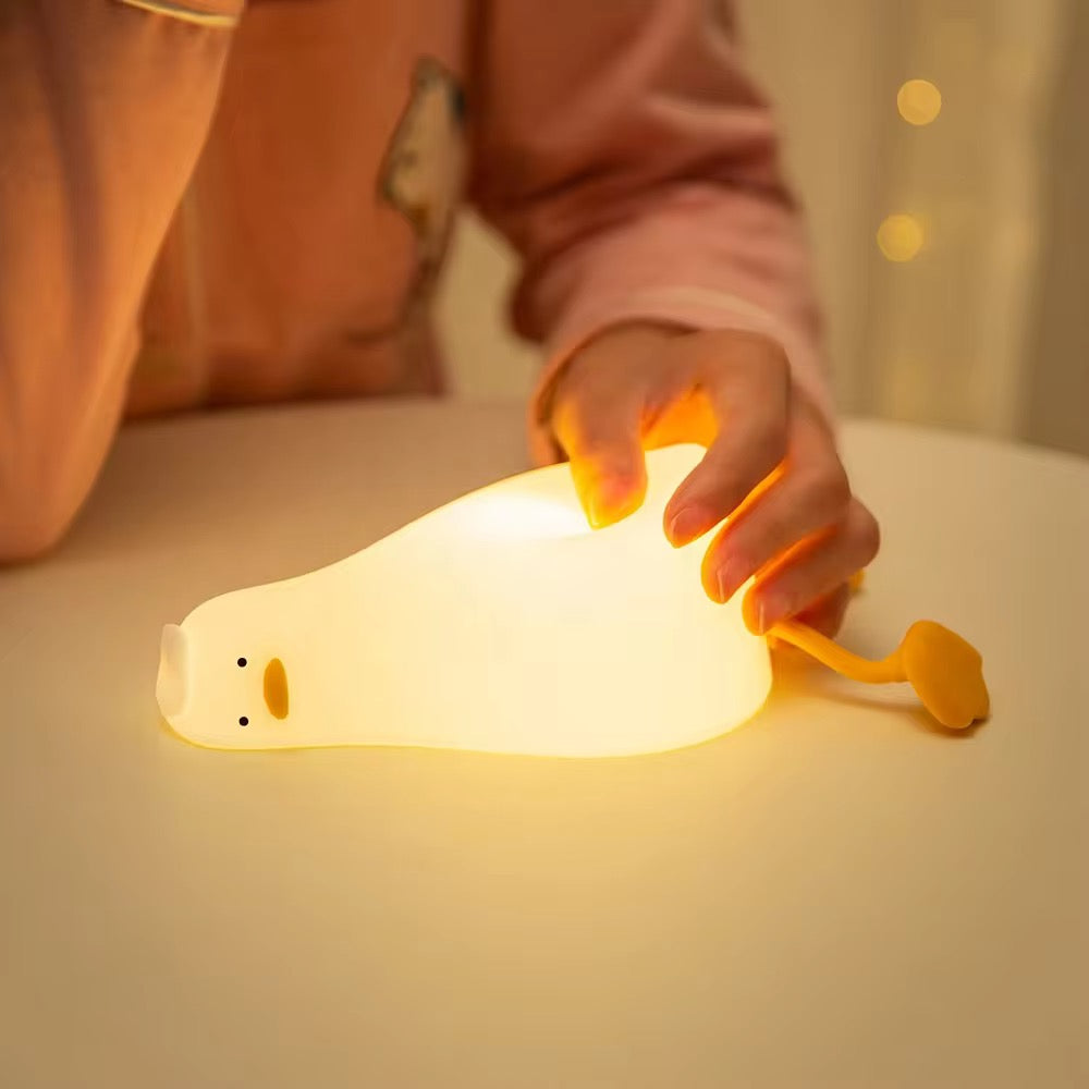 Silicone Duck Shape Touch Led Lamp & Mobile Holder