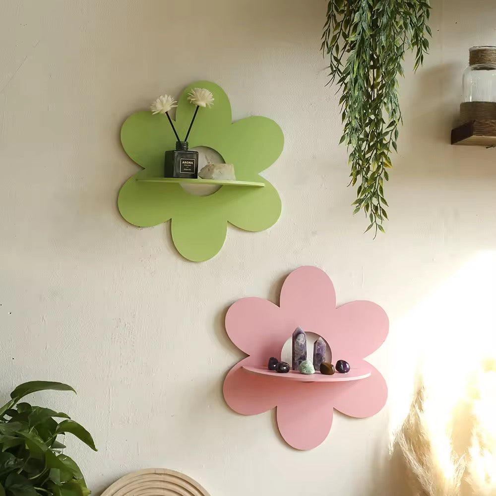 Kawaii Flower Wall Mounted Shelf Storage Rack