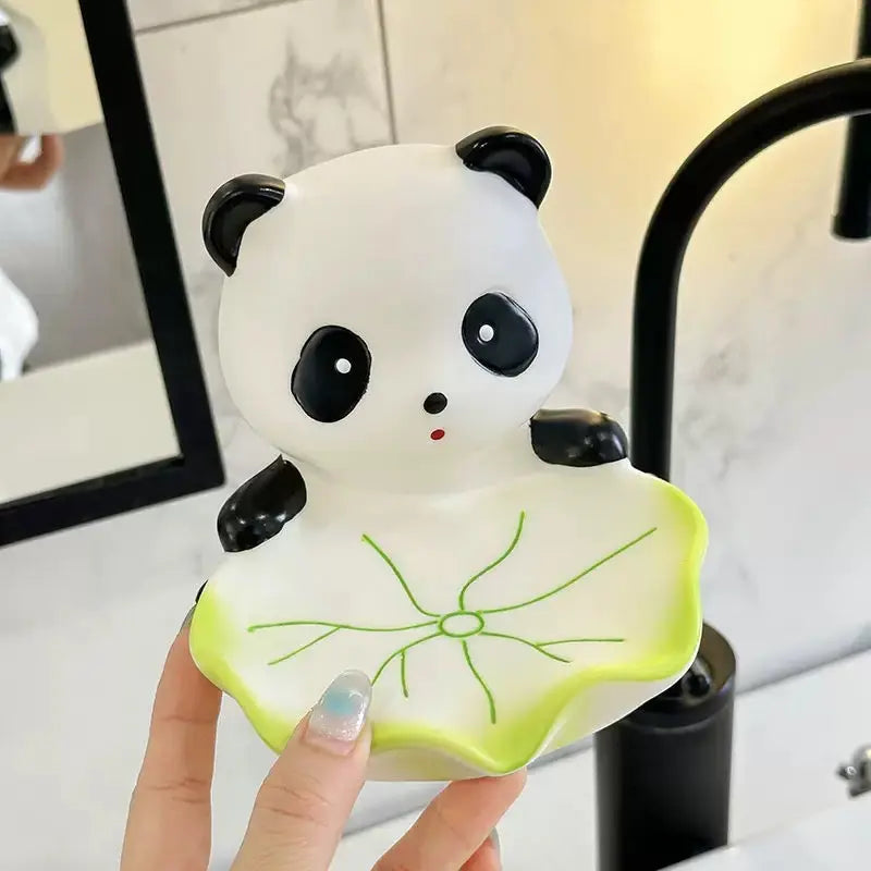 Cute Panda Soap Holder Cartoon Bathroom Soap Dish