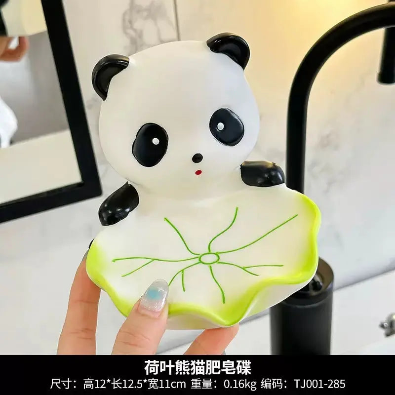 Cute Panda Soap Holder Cartoon Bathroom Soap Dish