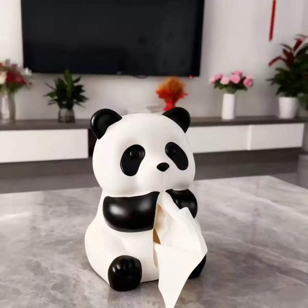 Cute Panda Tissue Box Holder Cartoon Tabletop Tissue Dispenser