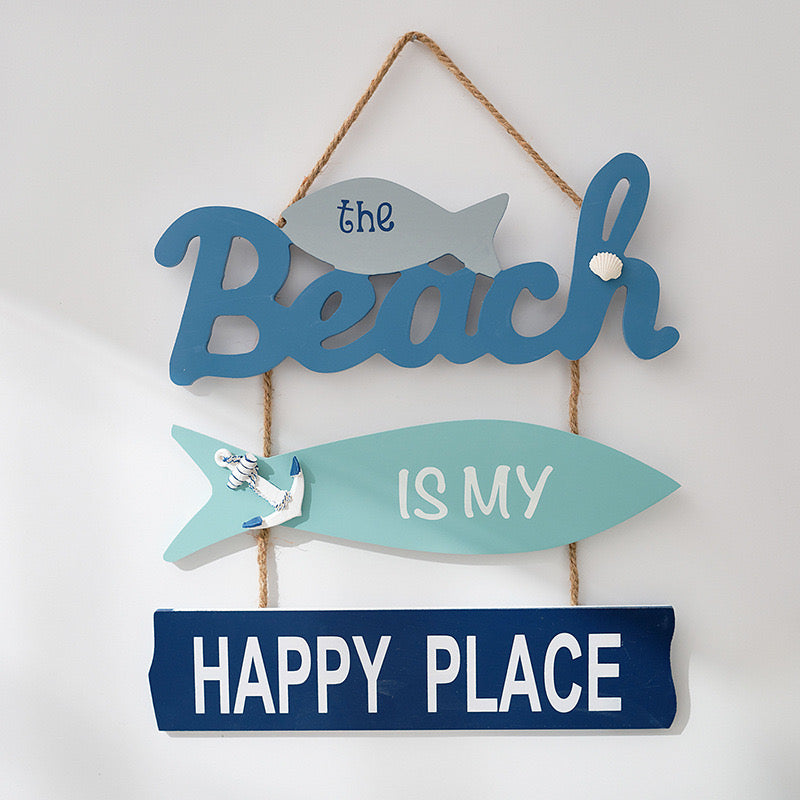 Ocean Style Welcome Sign Hanging Door Sign Cafe Creative Shop Wall Hanging