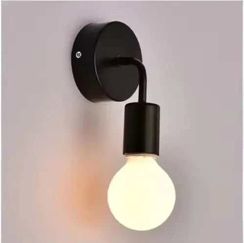 Minimalist Modern Wall Light Black & White Bulb Wall Sconce