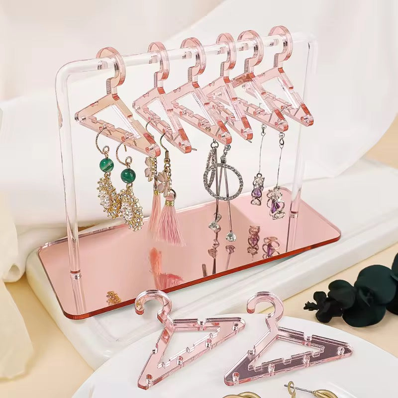 Desktop Acrylic Earring Display Stand Jewelry Display 8Pcs Mini Hangers