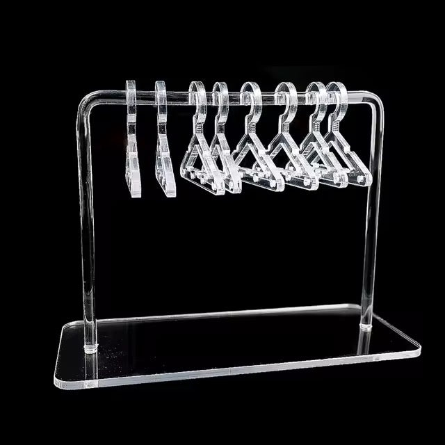 Desktop Acrylic Earring Display Stand Jewelry Display 8Pcs Mini Hangers