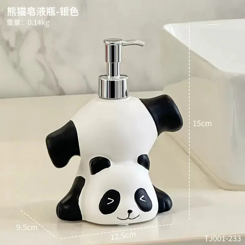 Cute Panda Soap Dispenser Cartoon Liquid Soap Pump Bottle