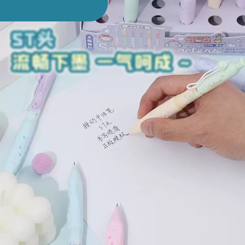 Characters Neutral Pen Cute Pastel Press Pens for School, Journaling & Gifts