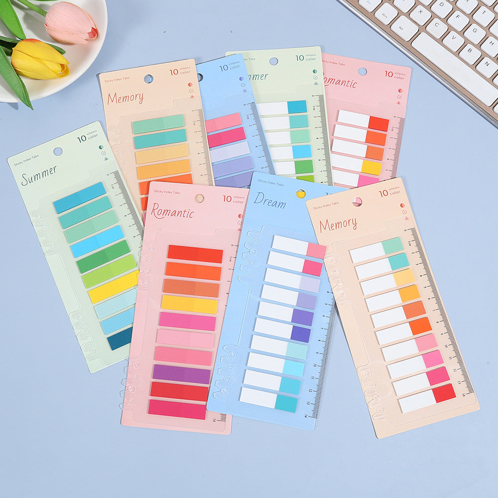 200 Sheets Colorful Sticky Notes Memo Pad Self Adhesive Label Index Tabs Bookmarks Notepad School Office Stationery Supplies