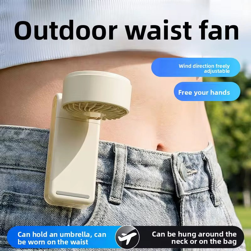 Portable Rechargeable Ice Cooling Clip Fan with LED Battery Display 360° Adjustable