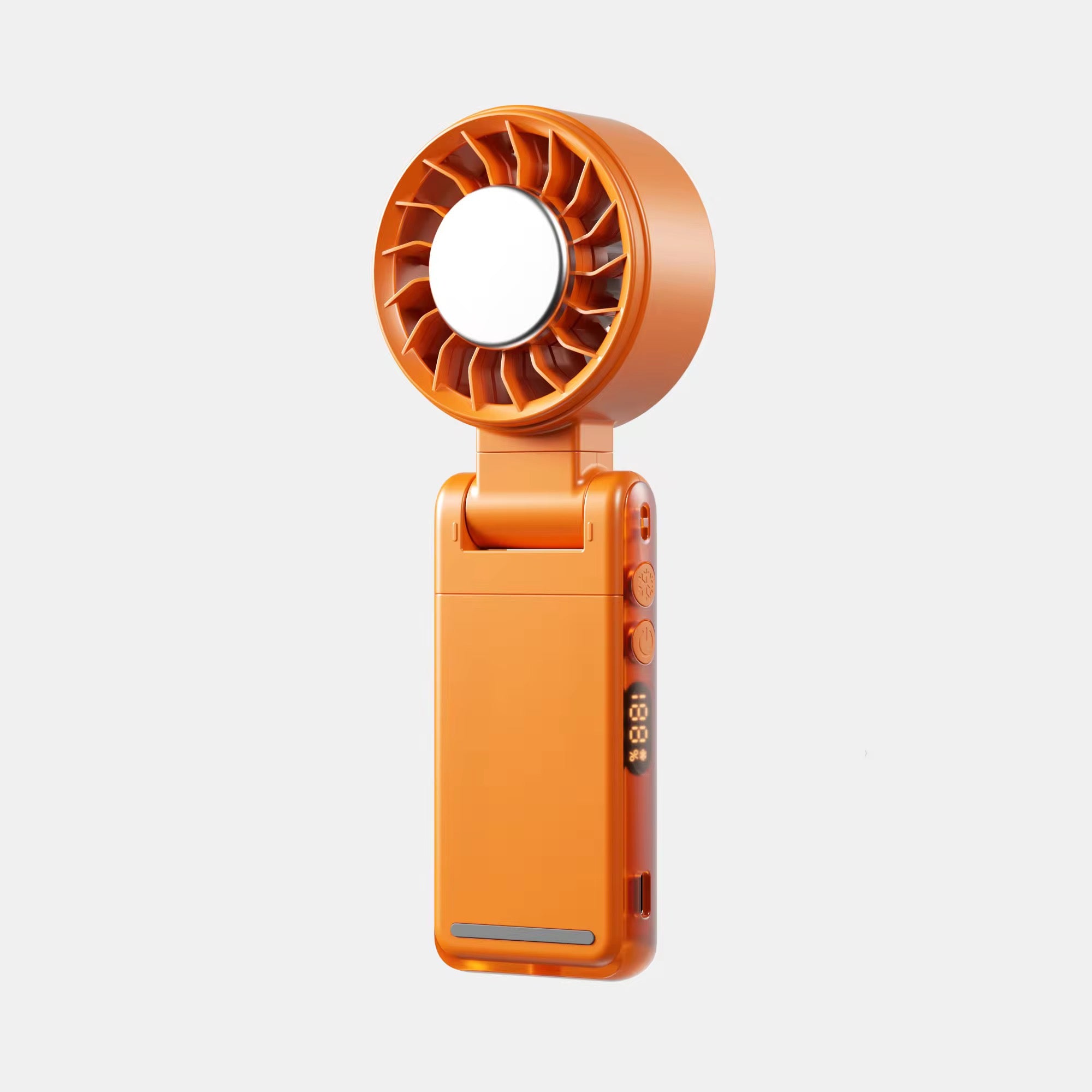 Portable Rechargeable Ice Cooling Clip Fan with LED Battery Display 360° Adjustable