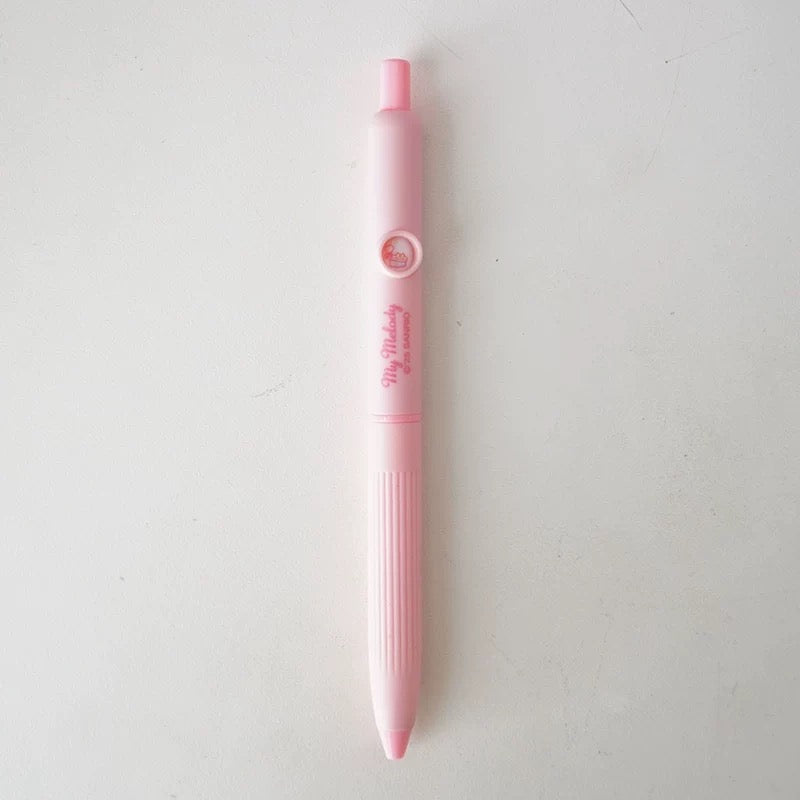 Gradient Gel Pen Cute Character Press Pen 0.5mm Black Ink for School & Journaling