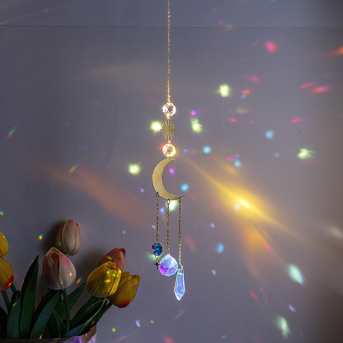 Crystal Sun Catcher Wind Chime Rainbow Maker Decoration