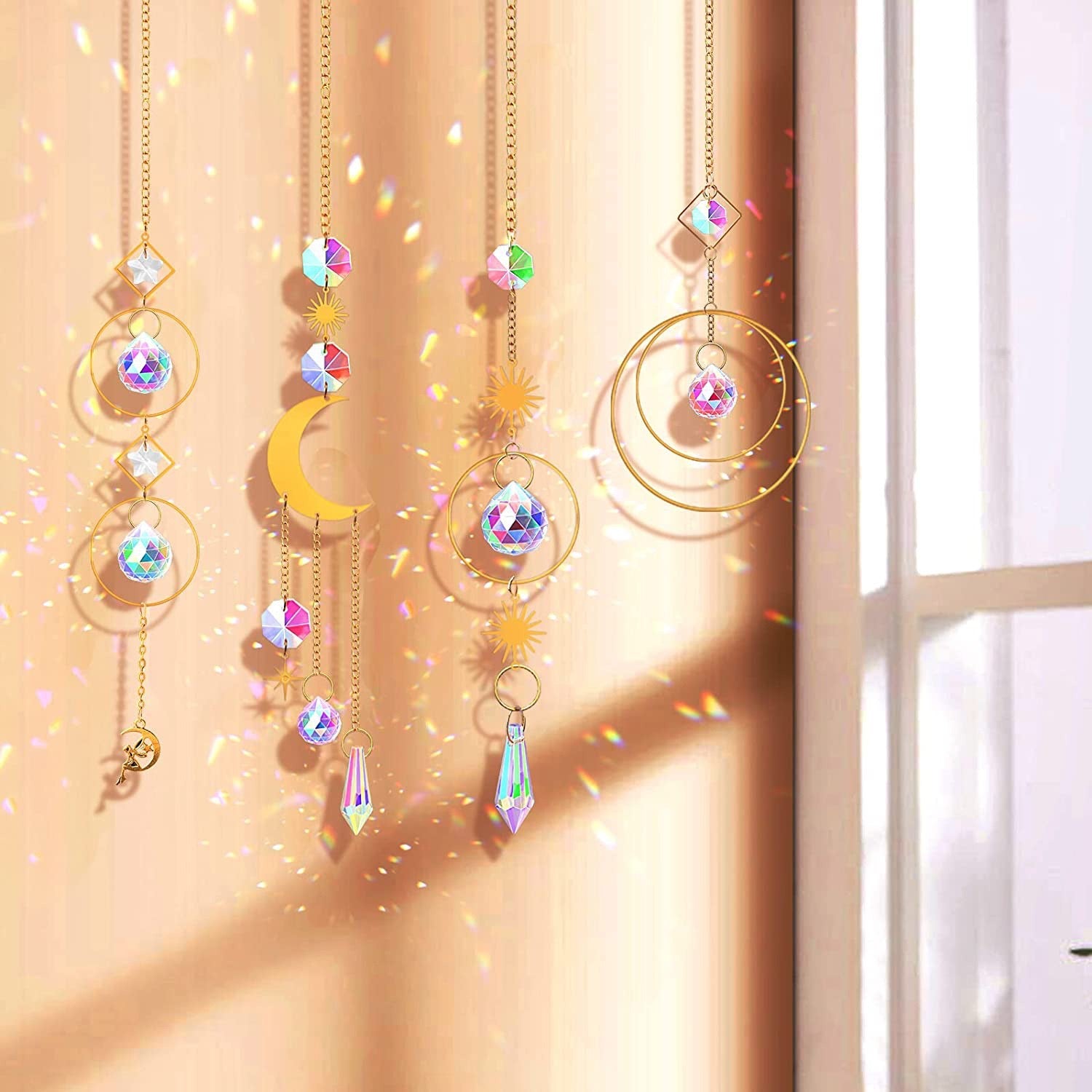 Crystal Sun Catcher Wind Chime Rainbow Maker Decoration