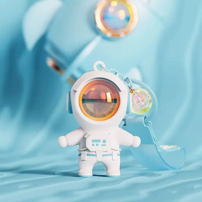 Cute Astronaut Space Keychain with Crystal Charm & Strap