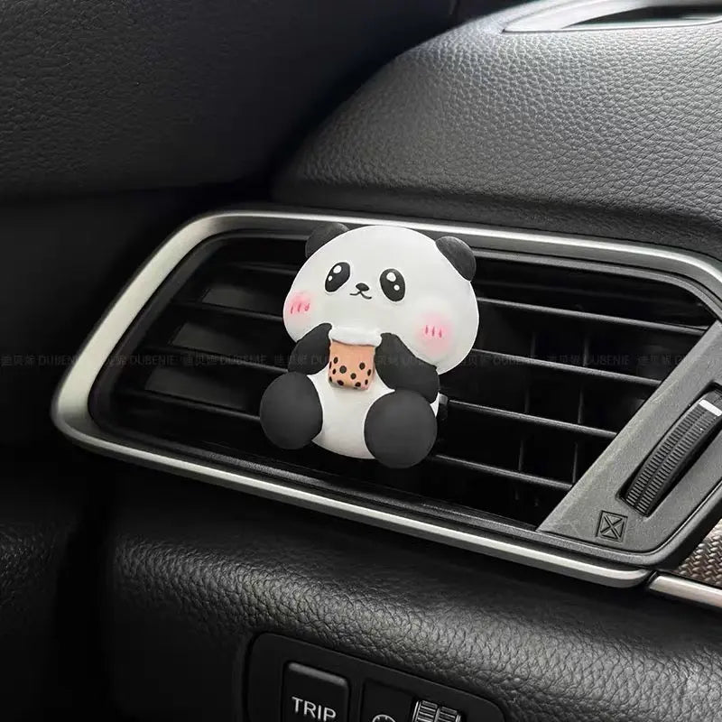 Cute Panda Car Air Vent Clip & Fridge Magnet Decoration