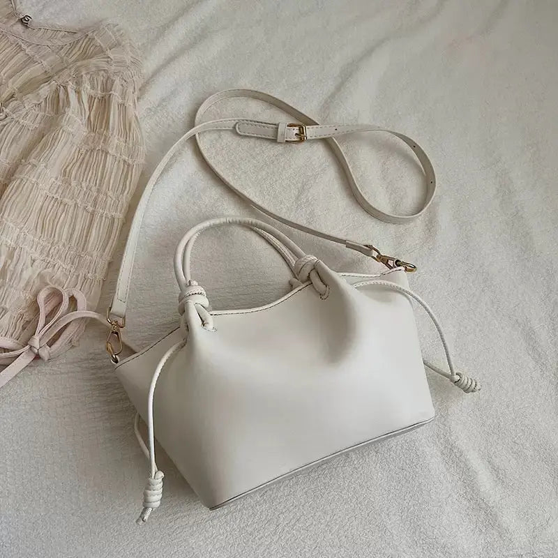 Knot Handle Shoulder Bag Minimal Everyday Crossbody Handbag
