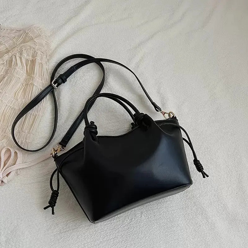Knot Handle Shoulder Bag Minimal Everyday Crossbody Handbag