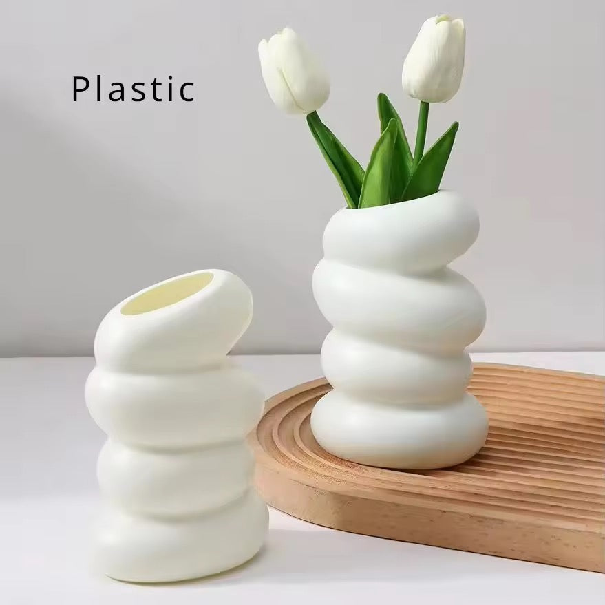 Multifunctional Spiral Pot Vase & Brush Holder Organizer