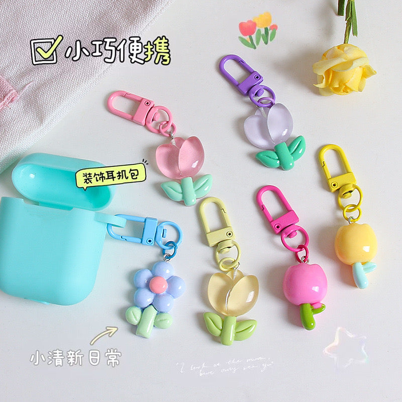 Kawaii Cute Flower Keychain