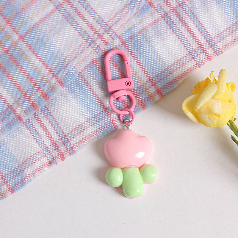 Kawaii Cute Flower Keychain