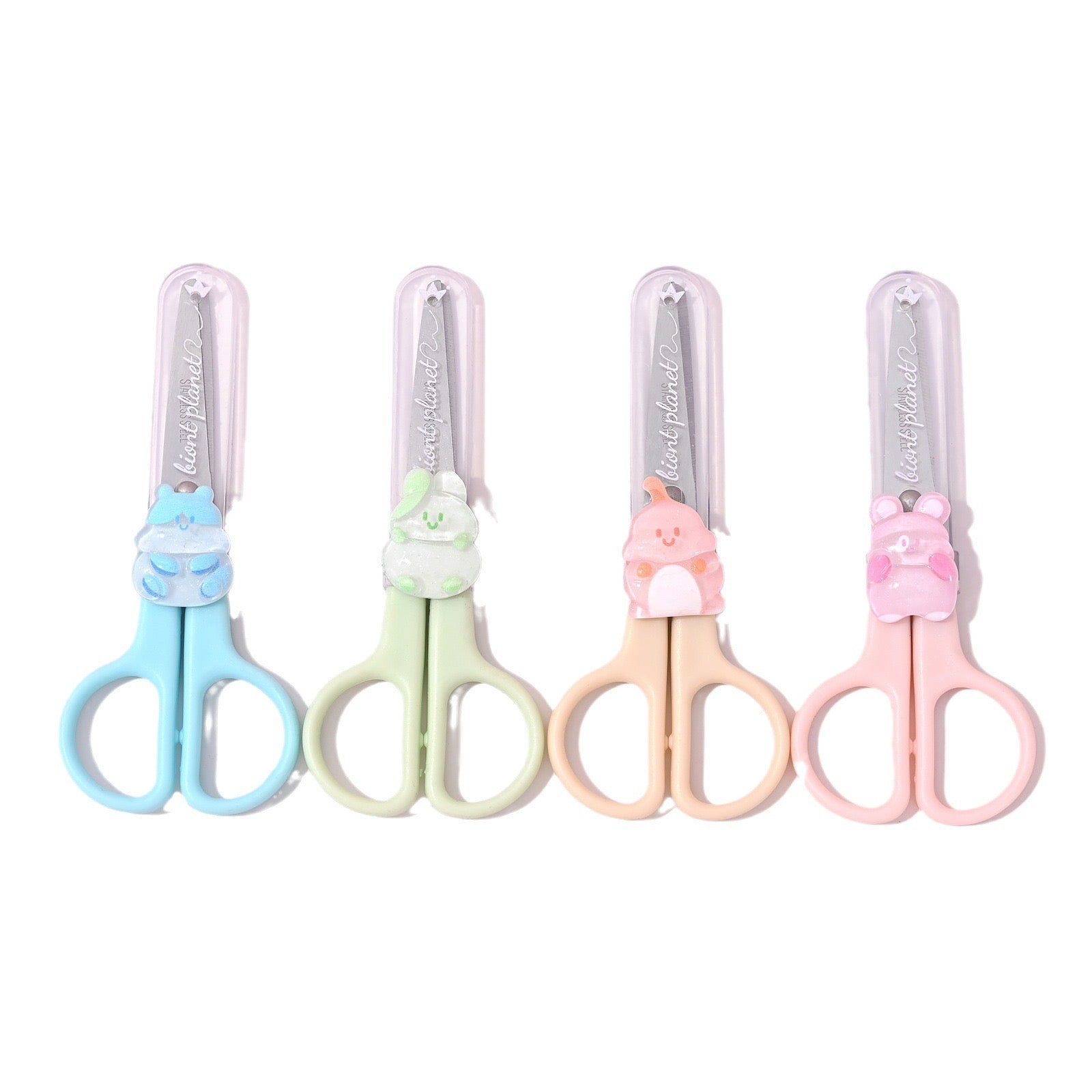 Kawaii Cute Cartoon Mini Scissors With Transparent Cover