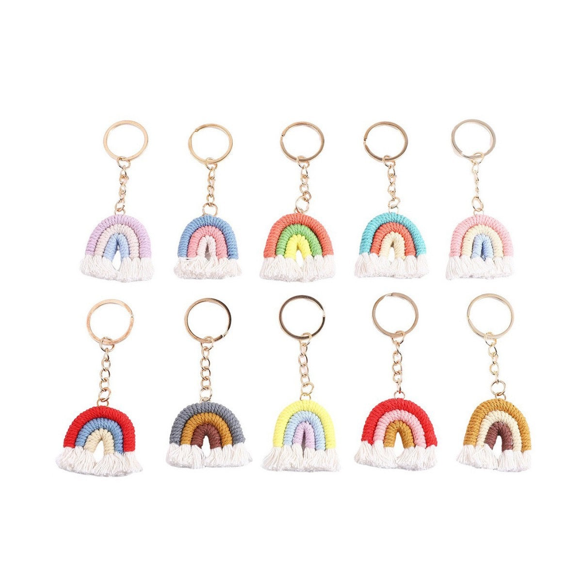 Handmade Kawaii Rainbow Keychain