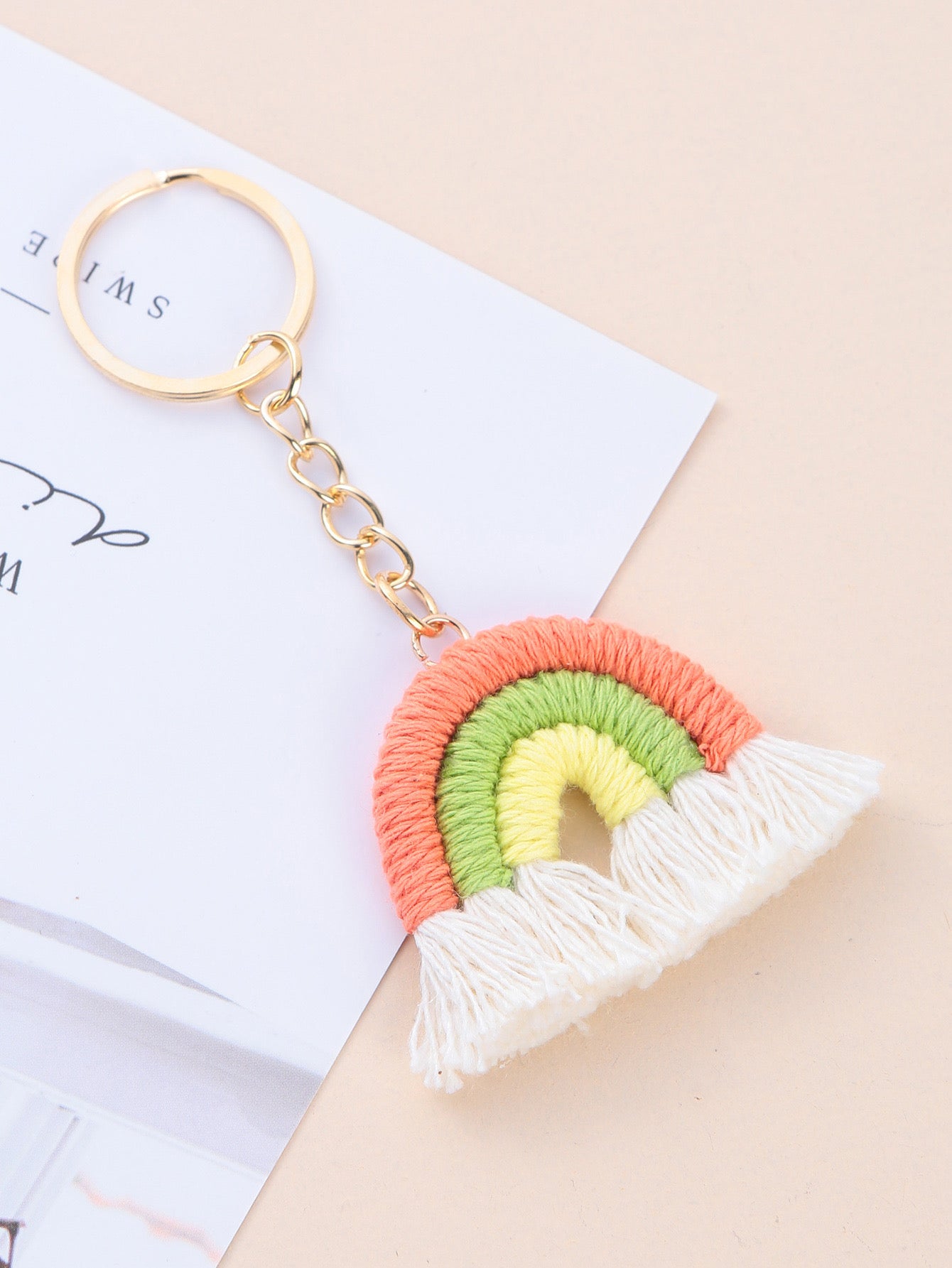 Handmade Kawaii Rainbow Keychain