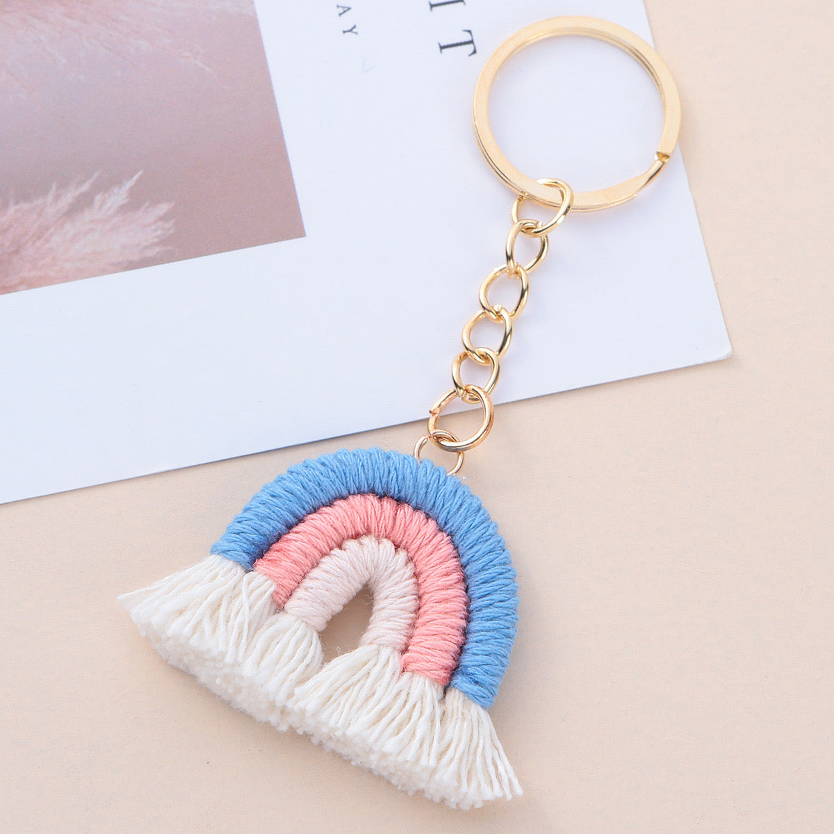 Handmade Kawaii Rainbow Keychain