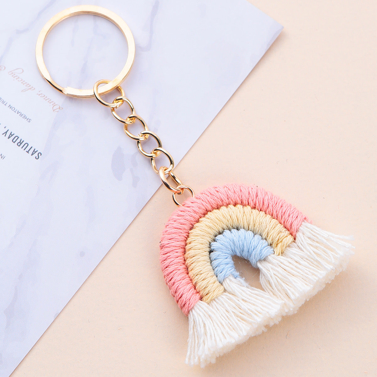 Handmade Kawaii Rainbow Keychain