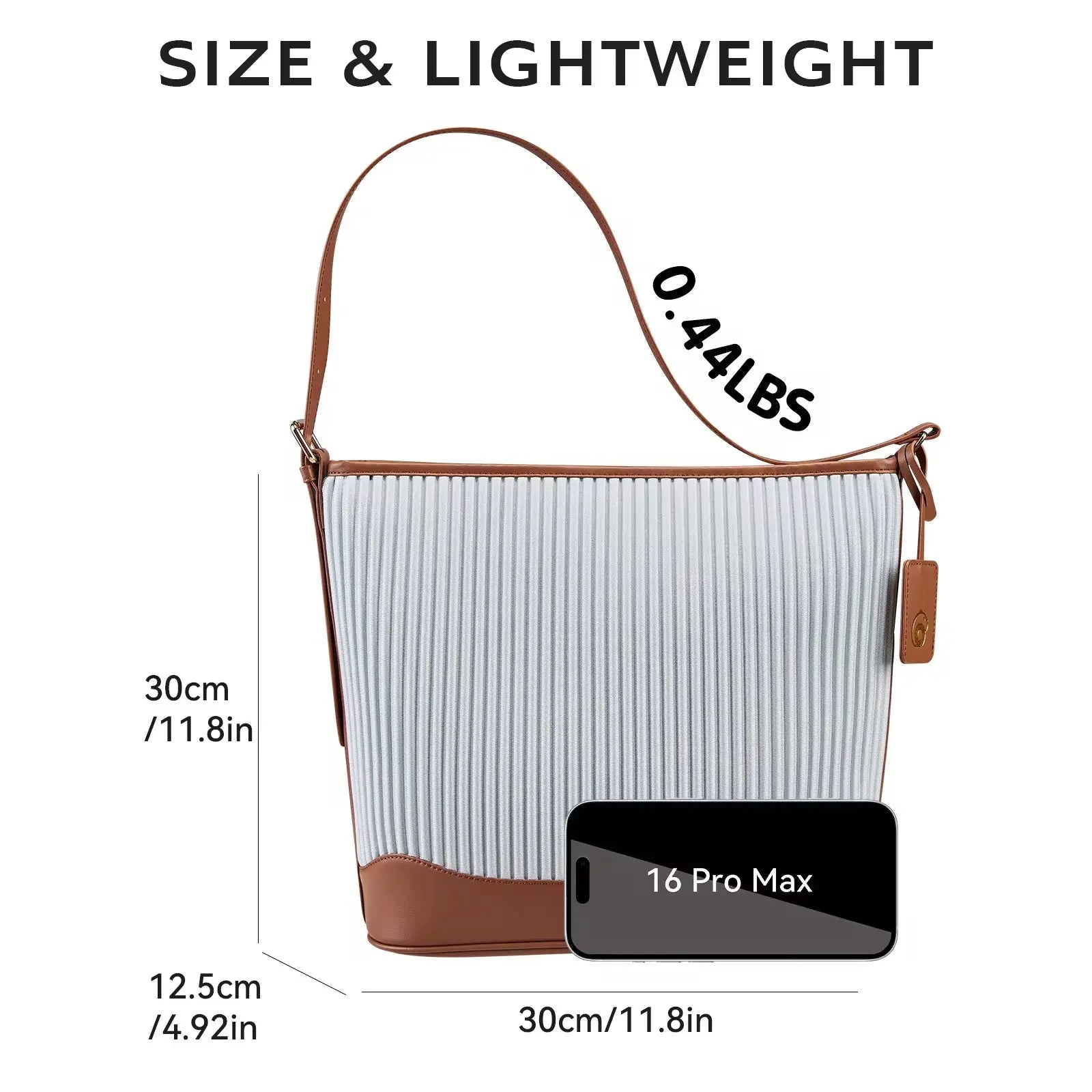 Premium Pleated Shoulder Tote Bag for Women Lightweight Casual Crossbody Handbag with Leather Trim Sparkels  Sparkels