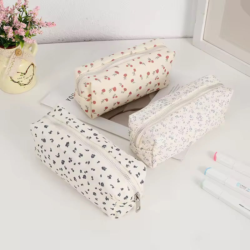 Kawaii Floral Pencil Case