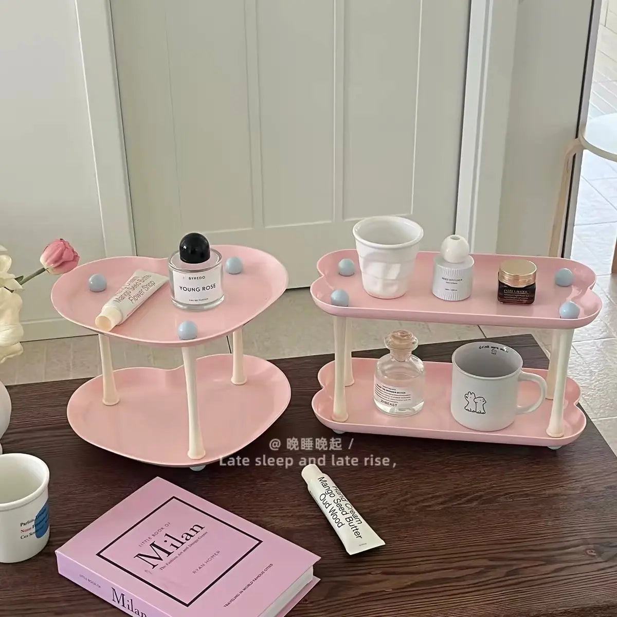 2-Tier Heart Shape Multipurpose Desktop Storage Organizer