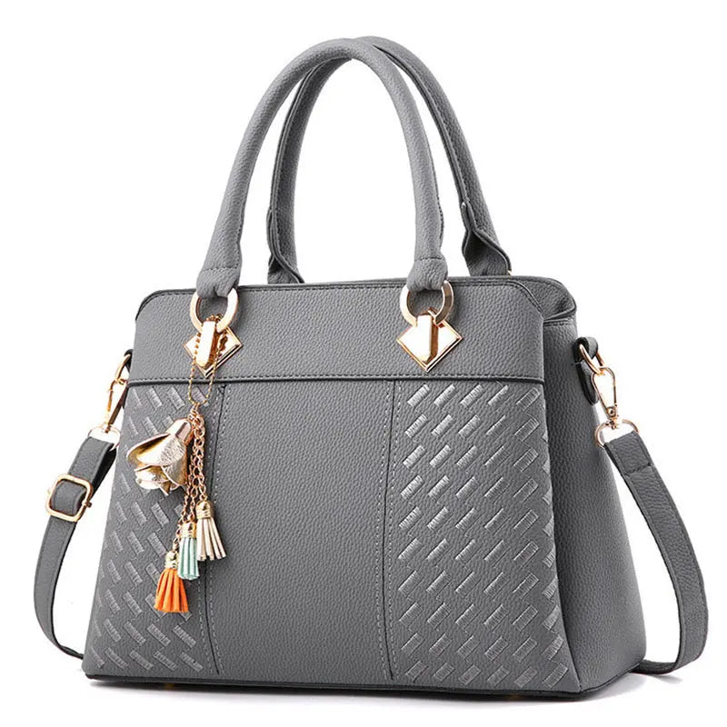 Elegant Premium Tote Handbag for Women Shoulder & Crossbody Bag with Tassel Charm Office, Travel & Everyday Style Sparkels  Sparkels