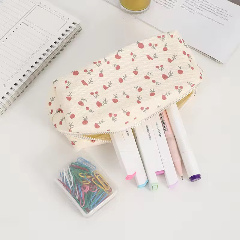 Kawaii Floral Pencil Case