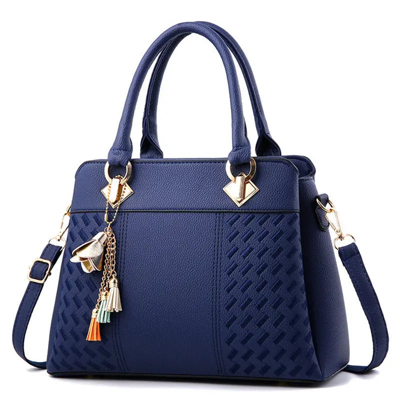 Elegant Premium Tote Handbag for Women Shoulder & Crossbody Bag with Tassel Charm Office, Travel & Everyday Style Sparkels  Sparkels