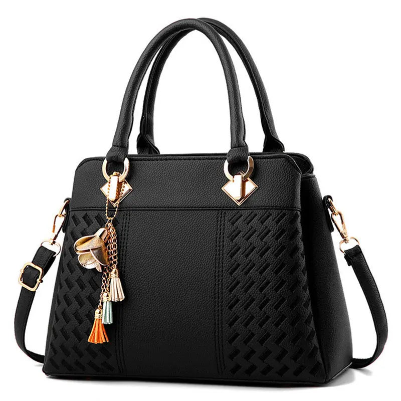 Elegant Premium Tote Handbag for Women Shoulder & Crossbody Bag with Tassel Charm Office, Travel & Everyday Style Sparkels  Sparkels